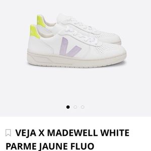 BRAND NEW! VEJA X MADEWELL WHITE PARME JAUNE FLUO